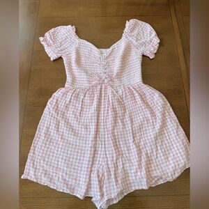 Hollister Pink Gingham Romper